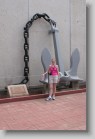 IMG_1697 * Sandi in front of the USS Arizona's anchor.