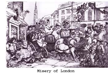 Misery of London by Rowlandson