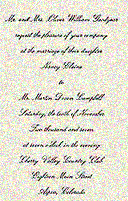 Sample Wedding Invitation