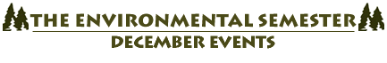 Environmental Semester December Events