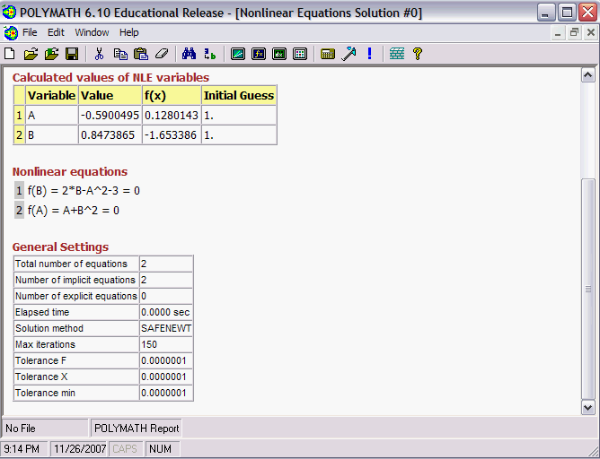 Nonlinear top equation solver