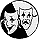Two theater masks