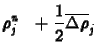 $\displaystyle \rho^n_j\ \ +{1\over2}\overline{\Delta\rho}_j$