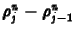 $\rho^n_{j}-\rho^n_{j-1}$