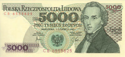 Chopin 5000 Polish Zloty