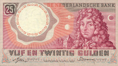 Huygens 25 Dutch Guilder