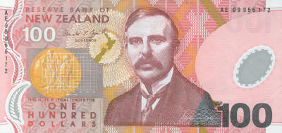 Rutherford 100 New Zeland Dollars