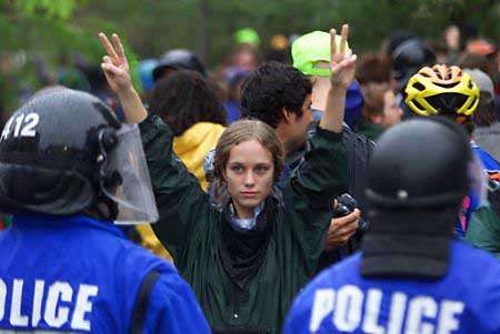 IMF Protestor