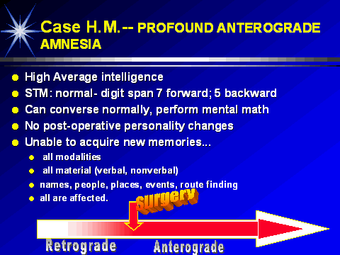 h.m. case study of anterograde amnesia