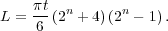 L = πt (2n + 4)(2n - 1).
     6