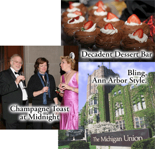 Decadent Desserts / Champagne Toast at Midnight / Bling, Ann Arbor Style.