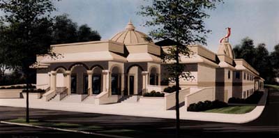 Rendering of the Detroit temple