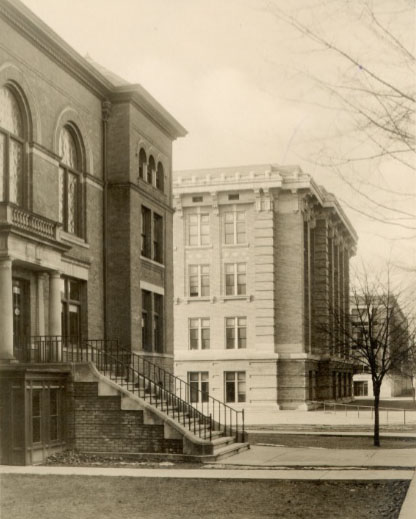 Barbour Gynasium in foreground, ca. 1950-1960
